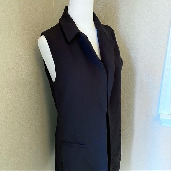 Rachel Zoe | Black Open Blazer Vest Jacket - Picture 4 of 6